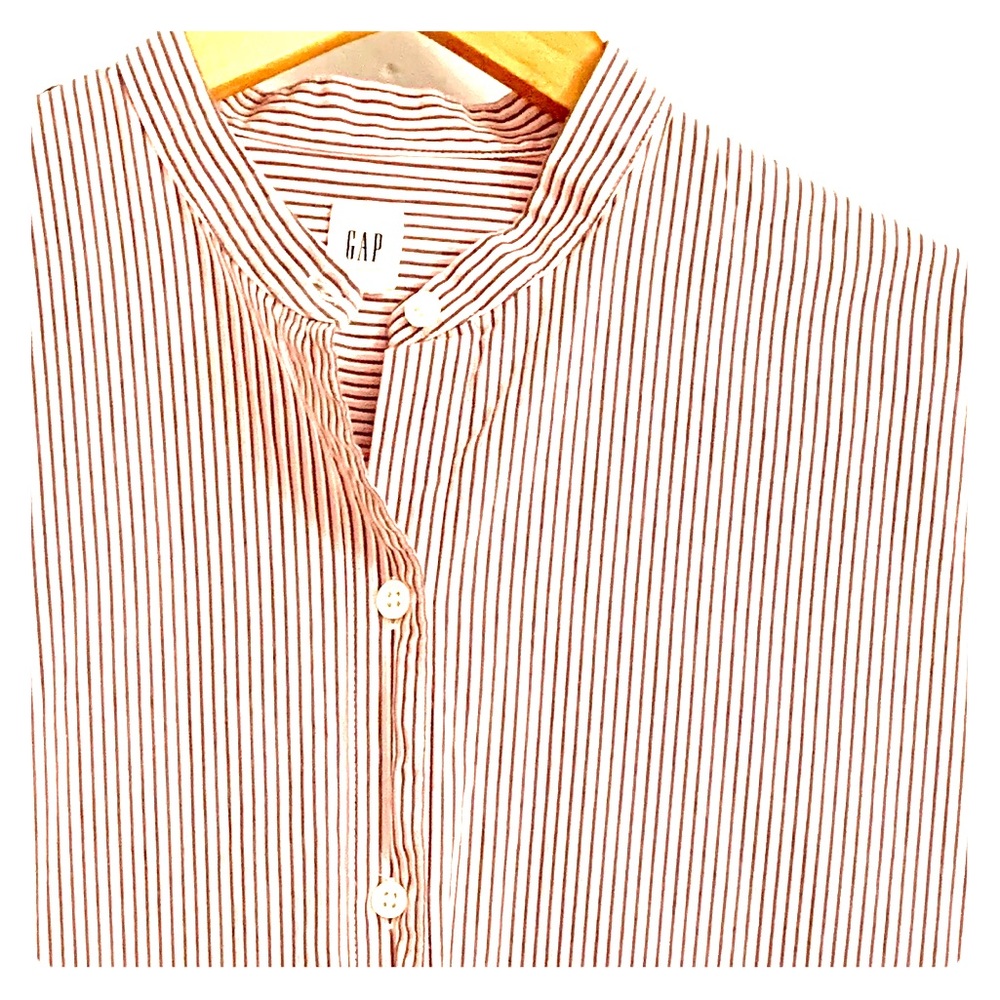 Long button down striped shirt
